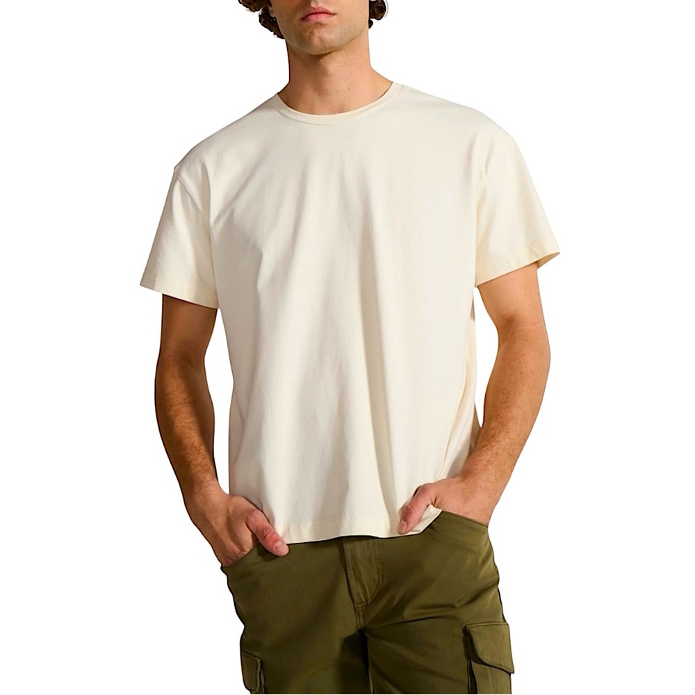 Monfrere Dann Relaxed Vintage Blanc Xl Crewneck Tee Shirt
